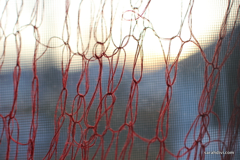 red thread knitting 1