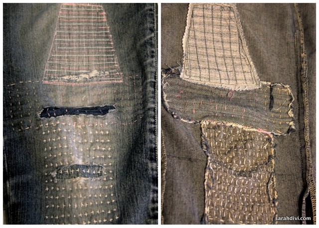 Mended Jeans Inside and Out - by Sarah Divi