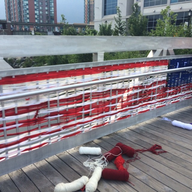 Flag weaving in progress. Photo by katelohenry | SarahDivi.com