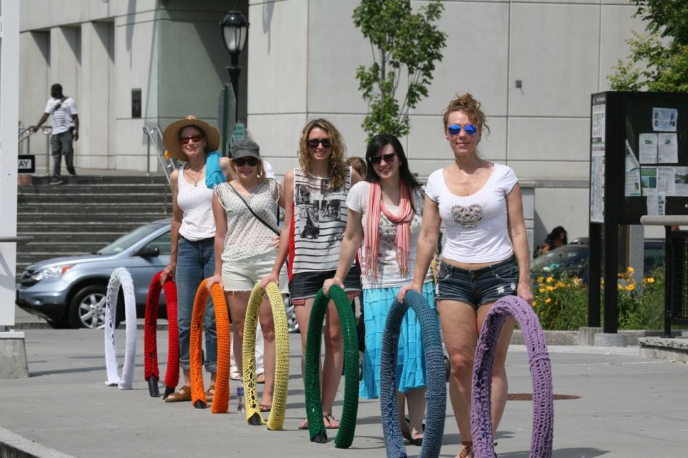 Yonkers Yarn Bombing | SarahDivi.com  | Photo by Lester Millman