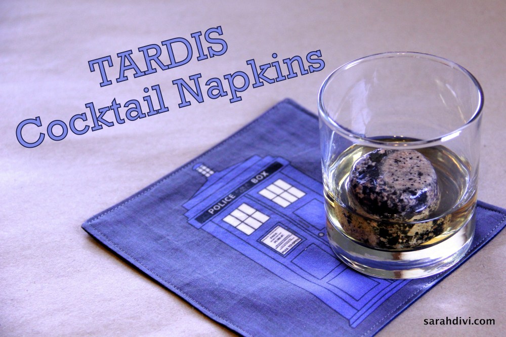 How To: Tardis Cocktail Napkins Tutorial | SarahDivi.com