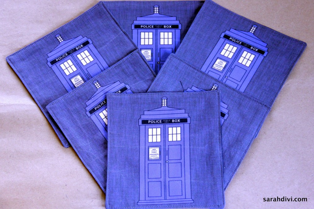 How To: Tardis Cocktail Napkins Tutorial | SarahDivi.com