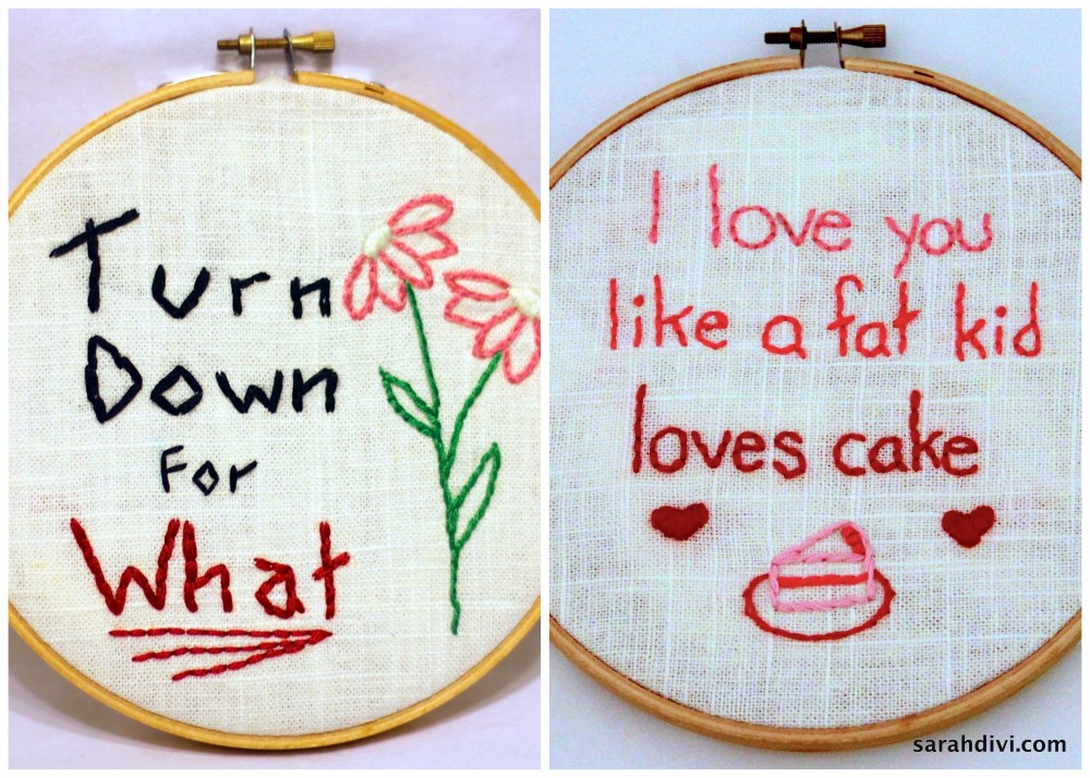 Rap Embroidery | Free Classes Spring 2015 at the Hudson River Museum in Yonkers, NY taught by textile artist Sarah Divi | SarahDivi.com
